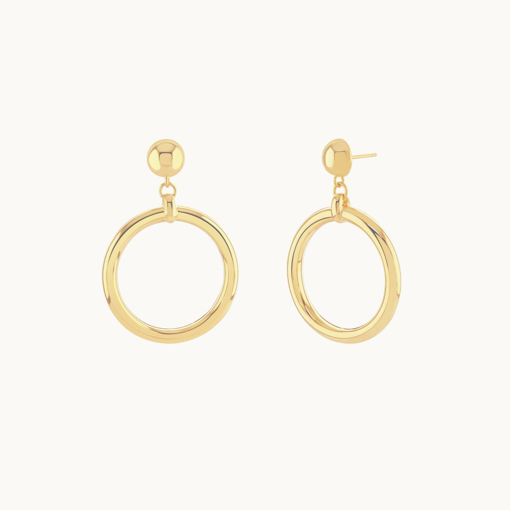 chunky gold earrings from the Audrey collection by Misia Mae