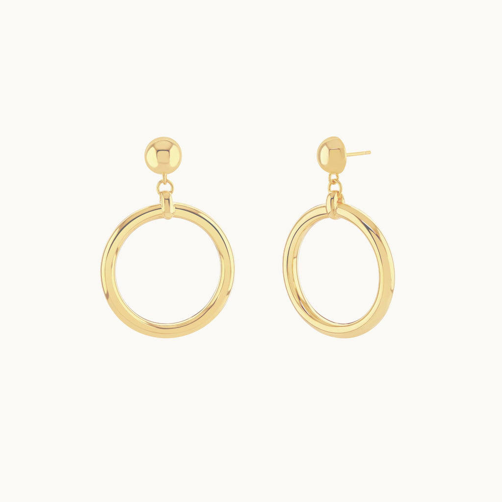 chunky gold hoop earrings from the Audrey collection by Misia Mae