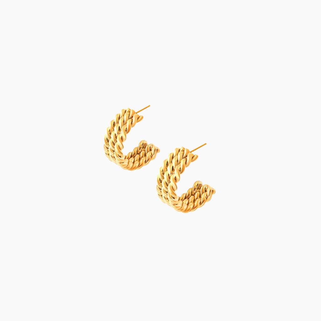 Gold ropes earrings Ines collection by Misia Mae