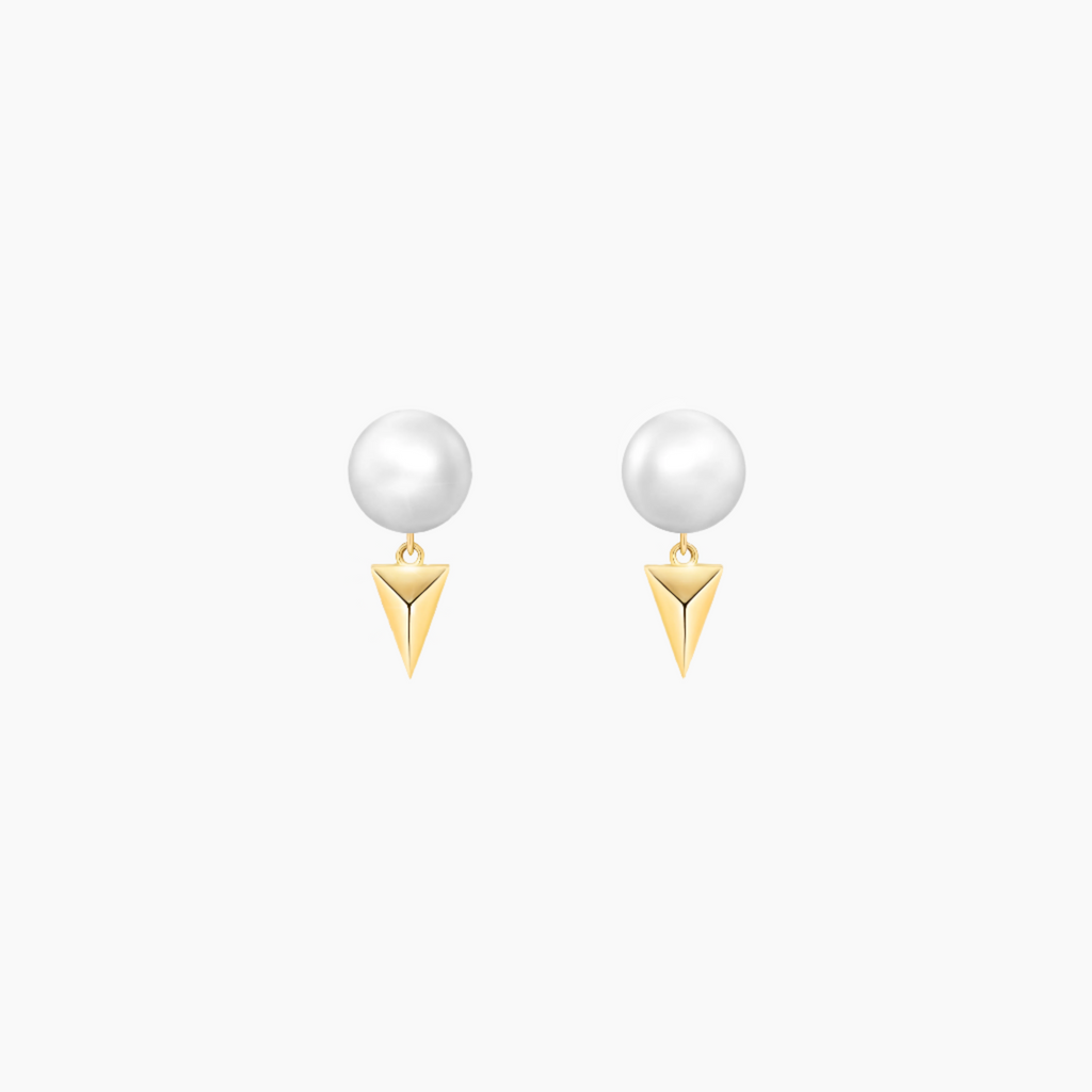 pearl fine gold earrings