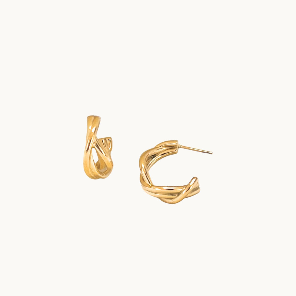 Twisted hoop earrings from the Amelia collection by Misia Mae