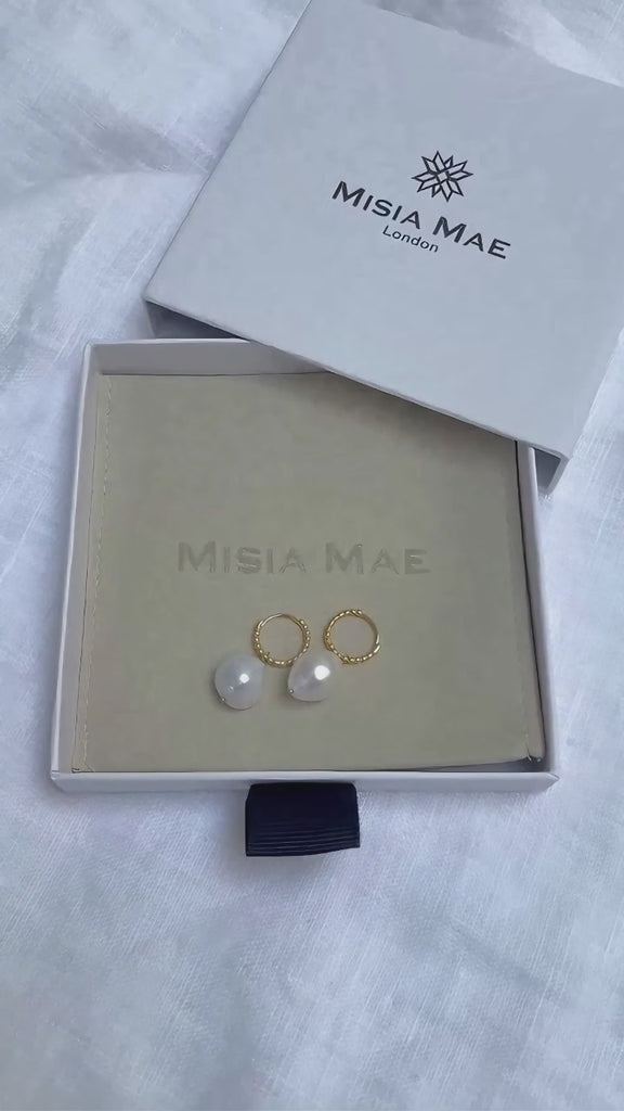 Baroque pearl earrings by Misia Mae