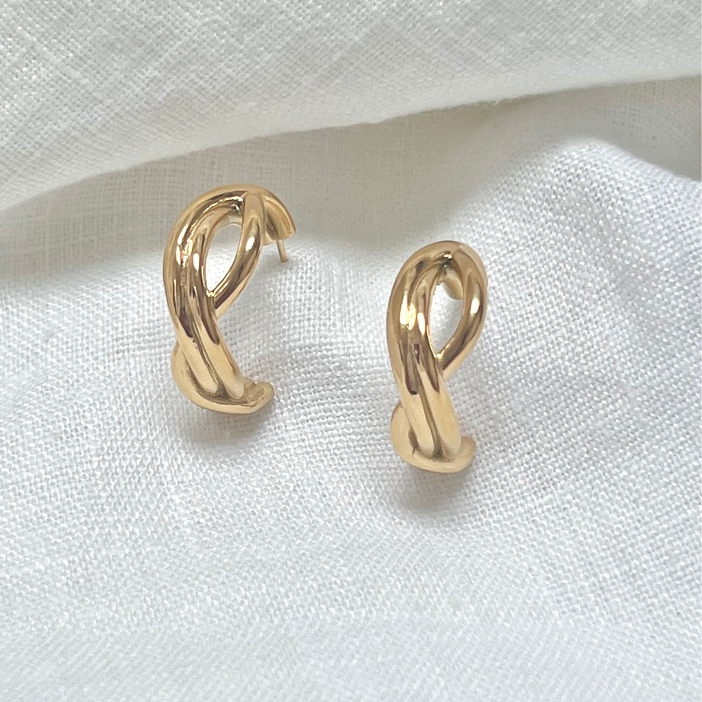 Twisted hoop earrings by Misia Mae